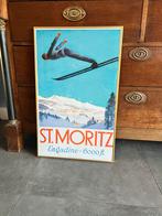 Ingelijste Poster “St. Moritz, Verzamelen, Ophalen, Rechthoekig Staand, Met lijst, Zo goed als nieuw