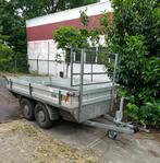 Tandemasser plateauwagen dubbel asser aanhangwagen 2000 kg, Ophalen of Verzenden, Zo goed als nieuw