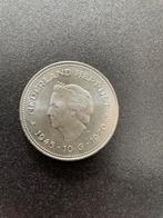Zilveren 10 gulden munt “Nederland herrijst”  1970, Koningin Juliana, Zilver, Ophalen of Verzenden, Losse munt