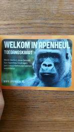 Kaartje Apenheul, Tickets en Kaartjes, Recreatie | Dierentuinen, Eén persoon, Ticket of Toegangskaart