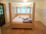 Stoer en robuust hemelbed in steigerhout, Huis en Inrichting, Ophalen, Verstelbaar, 210 cm, Tweepersoons