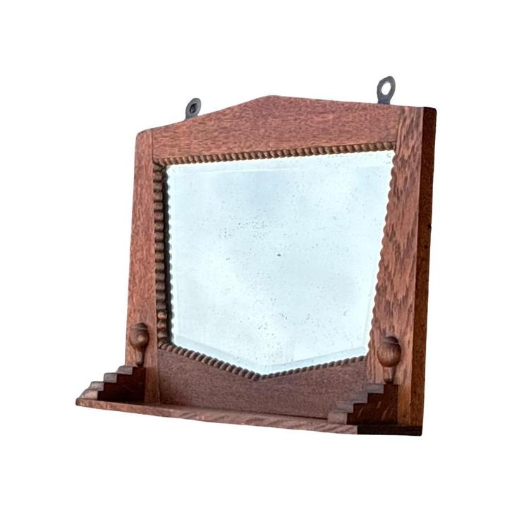 Art Deco Spiegel Amsterdamse School plankje, Antiek en Kunst, Antiek | Spiegels, Minder dan 50 cm, Rechthoekig, Ophalen