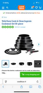 NIEUW Tefal 10-delige pannenset ingenio, Huis en Inrichting, Verzenden, Nieuw, Rvs, Pannenset