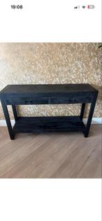 Houten Sidetable / Console Tafel - Mango Hout, Gebruikt, 100 tot 150 cm, Ophalen, Overige houtsoorten