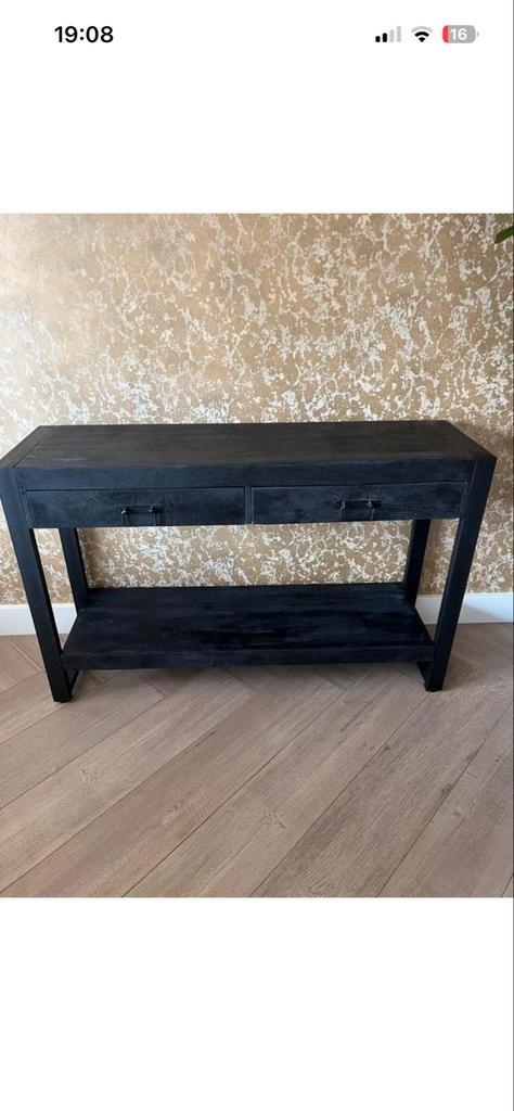 Houten Sidetable / Console Tafel - Mango Hout, Huis en Inrichting, Tafels | Sidetables, Gebruikt, 25 tot 50 cm, 100 tot 150 cm