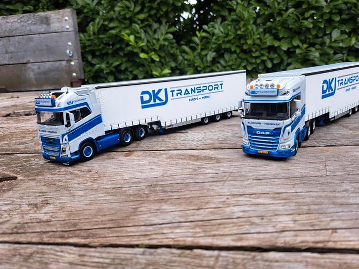 Setje WSI DKJ Transport Daf XG+ en Volvo FH4, Hobby en Vrije tijd, Modelauto's | 1:50, Nieuw, Bus of Vrachtwagen, Wsi, Ophalen of Verzenden