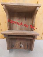 Houten wandkapstok met plank, Ophalen of Verzenden, Nieuw, Hout, Wandkapstok