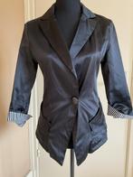 Vera Lucci katoen- satijnen blazer maat M, Kleding | Dames, Maat 38/40 (M), Zwart, Ophalen of Verzenden, Zo goed als nieuw