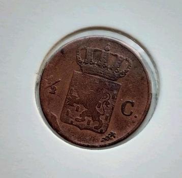 Schaarse nog fraaie 1/2 cent 1829 U (Utrecht) - Willem I beschikbaar voor biedingen