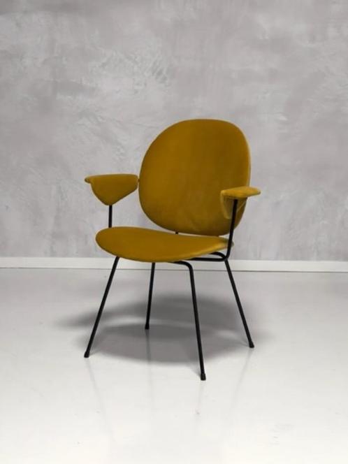 Kembo 302 fauteuil vintage WH Gispen armstoel okergeel retro, Huis en Inrichting, Stoelen, Gebruikt, Eén, Metaal, Stof, Overige kleuren