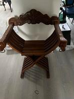 Antieke Italiaanse Savoranola Stoel, Ophalen, Gebruikt, Bruin, Eén