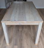 Steigerhouten eettafel, met whitewash geverfd, Huis en Inrichting, Tafels | Eettafels, Ophalen, 50 tot 100 cm, Vijf personen of meer