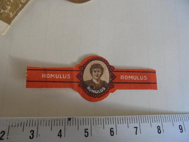 Oude sigarenband met portret ROMULUS, Verzamelen, Rookartikelen, Aanstekers en Luciferdoosjes, Zo goed als nieuw, Sigarenbandjes