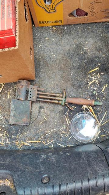 Antieke Glas in Lood Gasbrander beschikbaar voor biedingen