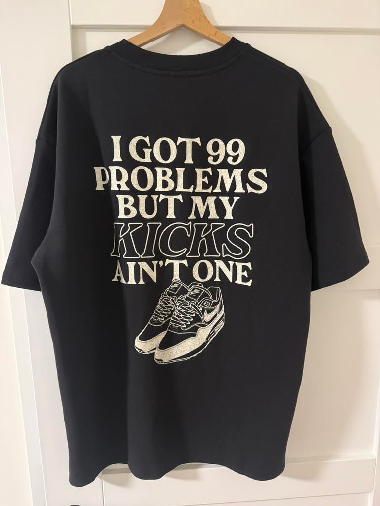 Kicks or Canvas t-shirt zwart maat L Nike Air Max 1 opdruk., Kleding | Heren, T-shirts, Nieuw, Maat 52/54 (L), Zwart, Ophalen of Verzenden