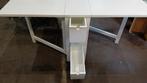 Witte klaptafel met 6 lades (uitklapbaar 152 cm), Huis en Inrichting, Tafels | Eettafels, Ophalen, Gebruikt, 50 tot 100 cm, 100 tot 150 cm