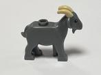 Lego nieuwe donkergrijze geit met beige hoorns
