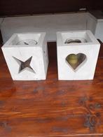 Windlichten, Ophalen, Gebruikt, Wit, Hout