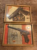 2 ingelijste fotos van een luger & colt, Verzamelen, Verzenden, Nederland