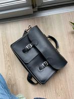 Vintage leren schooltas - Merk onbekend, Gebruikt, Zwart, Aktetas of Boekentas, 50 cm of meer