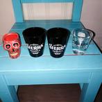 Sierra Tequila shot glaasjes schedel 4 stuks, Ophalen, Zo goed als nieuw, Borrel- of Shotglas