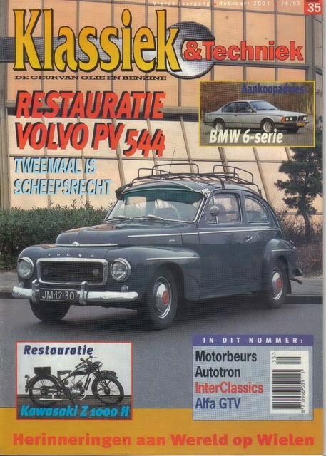 Klassiek & Techniek 35 2001 : Volvo PV544 - Alfa Romeo GTV, Boeken, Auto's | Folders en Tijdschriften, Gelezen, Algemeen, Ophalen of Verzenden