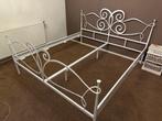 Metalen bedframe, bedombouw 180x200, Ophalen, Gebruikt, Wit, Tweepersoons
