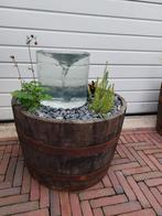 Whisky vat, met waterslurf in glas., Tuin en Terras, Ophalen, Zo goed als nieuw, Rond, Minder dan 60 cm