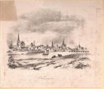 Kampen Gezicht op de stad vanaf de Zwolse weg.1841 Litho, Antiek en Kunst, Kunst | Etsen en Gravures, Ophalen of Verzenden