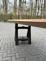 Ovale eettafel 300x110x3 verjongd eiken rustiek, Ophalen, Ovale tafel eiken verjongd massief rustiek, 100 tot 150 cm, Eikenhout