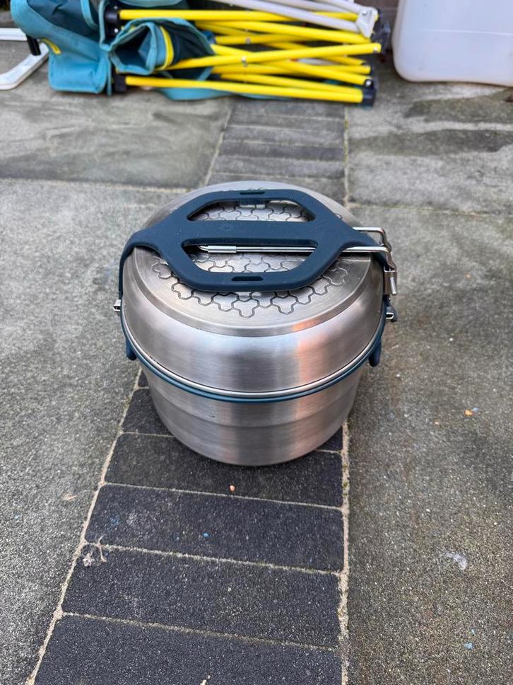 Camping Pannenset - Ideaal voor Outdoor Koken, Caravans en Kamperen, Kampeeraccessoires, Gebruikt, Ophalen