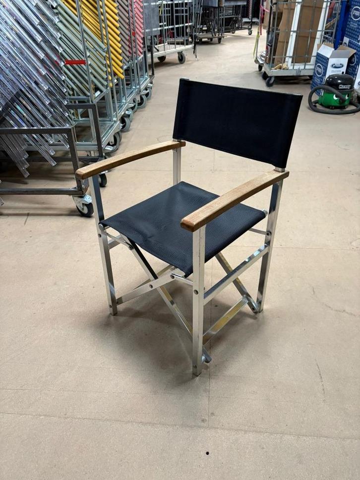 Regisseursstoelen, Huis en Inrichting, Stoelen, Gebruikt, Eén, Metaal, Zwart, Ophalen