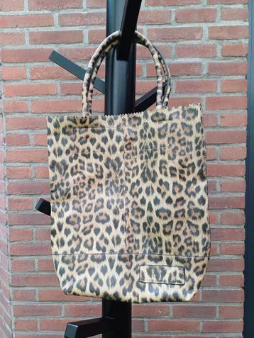 Panter print shopper handtas kunstleer merk zebra beschikbaar voor biedingen