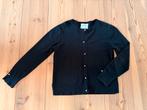 Zwart vestje met parelvormige knopen.  maat 140, Meisje, Trui of Vest, Ophalen of Verzenden, Zo goed als nieuw