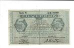 Zilverbon 5 gulden 1944 (NVMH 22-01a), Postzegels en Munten, Bankbiljetten | Nederland, 1 gulden, Verzenden