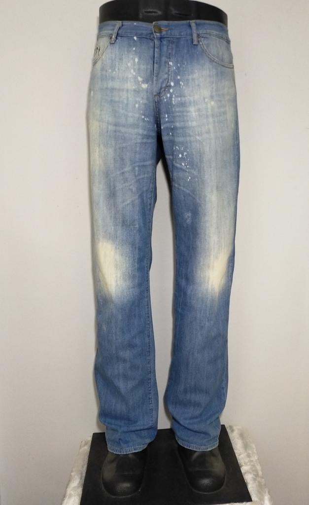 Soepelvallende "damaged" jeans van Just Cavalli, Verzenden, Gedragen, Blauw, W36 - W38 (confectie 52/54)