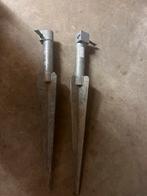 2x Grondpen Grondanker voor Hekwerk, Ophalen, Gebruikt, IJzer, Overige typen