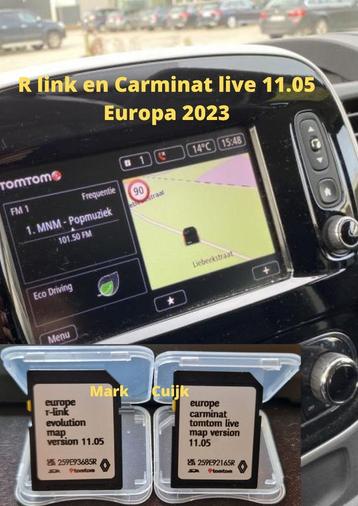 Renault navigatie 2023/2024 TomTom Carminat live, R-link SD