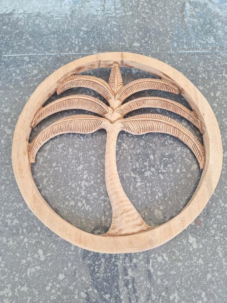 Houten Wanddecoratie Madumadu Palmboom, Huis en Inrichting, Woonaccessoires | Wanddecoraties, Zo goed als nieuw, Ophalen of Verzenden