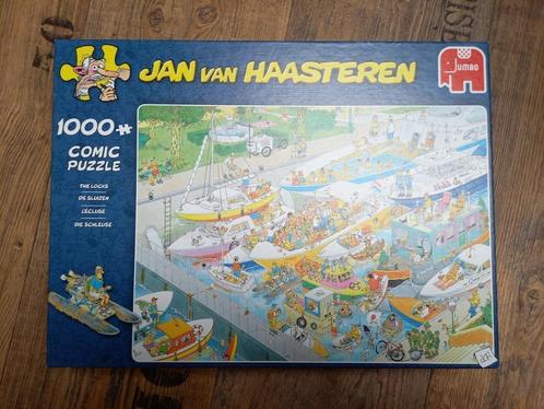 Jan van Haasteren 1000 stukjes De sluizen, Hobby en Vrije tijd, Denksport en Puzzels, Zo goed als nieuw, Legpuzzel, 500 t/m 1500 stukjes
