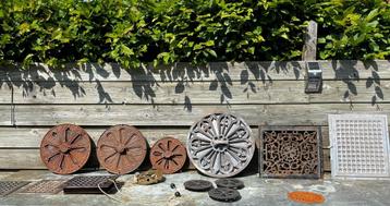 Diversen oude ventilatie roosters , muur rooster, wand beschikbaar voor biedingen
