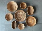 BOHO IBIZASTYLE set rieten mandjes, leuk voor aan de muur!, Mand, Rond, Nieuw, Ophalen of Verzenden
