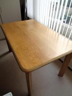 Massief blank eiken eetkamertafel, Huis en Inrichting, Ophalen, Gebruikt, 100 tot 150 cm, Eikenhout