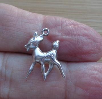 zilveren vintage bedel bambi hertje [055] beschikbaar voor biedingen