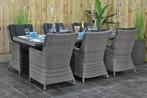 Menorca Tafel 225 met 6 Avalon Dining Tuintoelen Natural Gre, 6 zitplaatsen, Ophalen of Verzenden, Zo goed als nieuw, Wicker