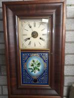AMERIKAANSE ANTIEKE GEWICHTEN KLOK ANO 1890, Ophalen of Verzenden