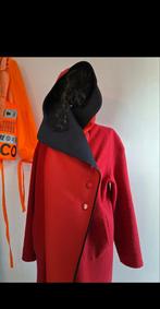 wollen jas met hoodie extra stof toegevoegd Raf Simons, Ophalen of Verzenden, Zo goed als nieuw, Rood, Maat 42/44 (L)