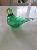 Handgemaakte glazen vogel uit Finland, Huis en Inrichting, Ophalen of Verzenden, Minder dan 50 cm, Groen, Glas