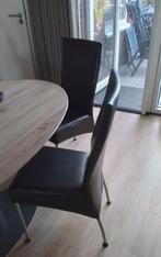 4 eetkamerstoelen, Metaal, Vier, Modern/ antiek  kan allebei, Gebruikt