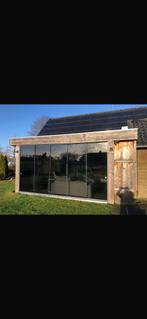 Glazen schuifdeuren getint inclusief overkapping, Tuin en Terras, Overkappingen, Ophalen, Gebruikt, Carport